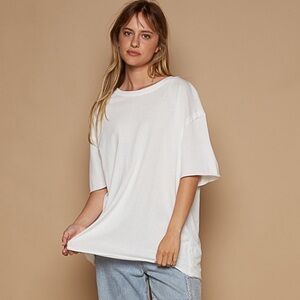 367 ❤️POL OFF WHITE ROOMY TOP